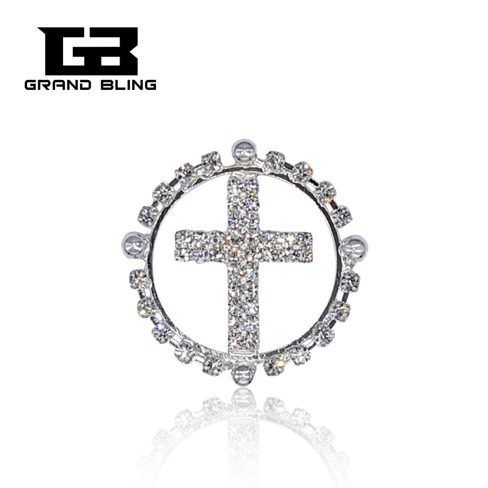 Blingbling Crystal Jesus Cross Brooch Pin  ..